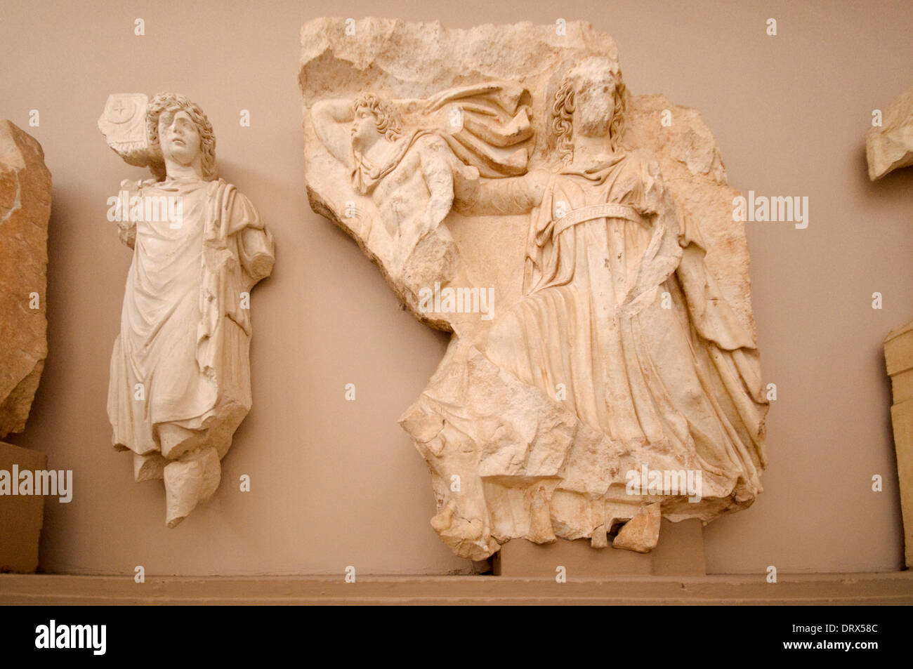 L'ASIA, la Turchia Selçuk, Efeso Museo Monumento Parthian rilievi (161 - 180 D.C.) Foto Stock