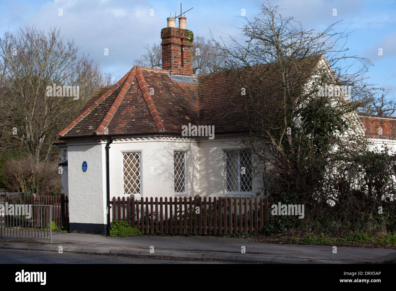 Gate Gunville House, Southampton Road, Romsey, Hampshire, Inghilterra, Regno Unito. Foto Stock