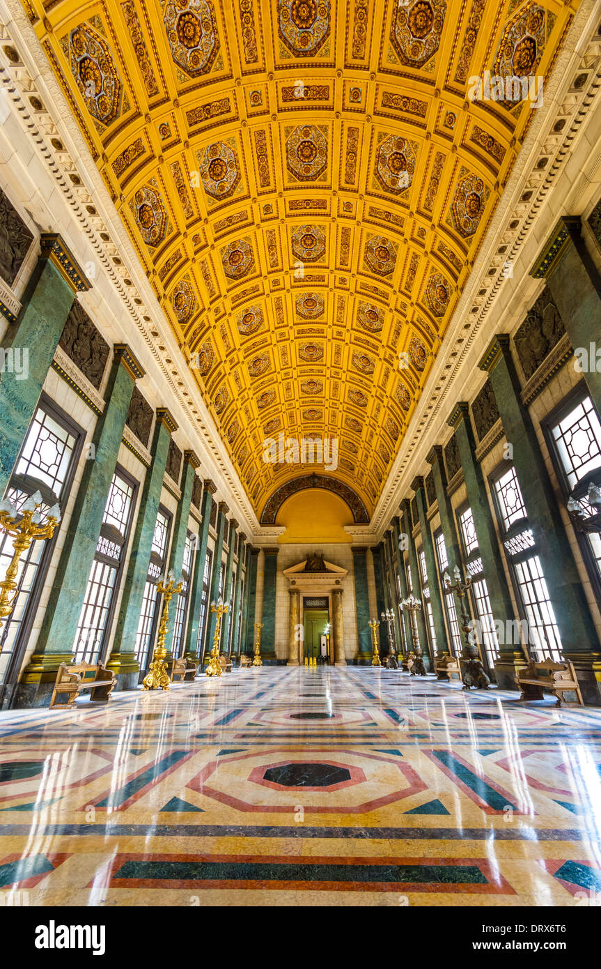 Il Salón de Pasos Perdidos (Sala dei passi perduti) denominata per la sua proprietà acustiche, Capitolio, Havana, Cuba, Caraibi Foto Stock