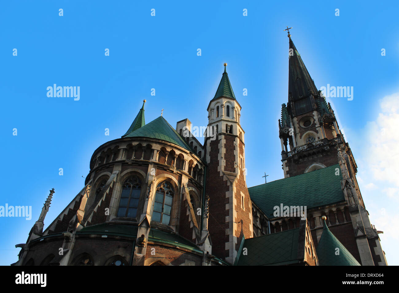 Complesso architettonico del Tempio di st. Olga e Elisabetta nella città di Lvov Foto Stock