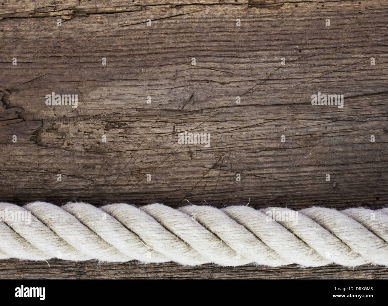 Corda pesante su legno concetto di sfondo Foto Stock