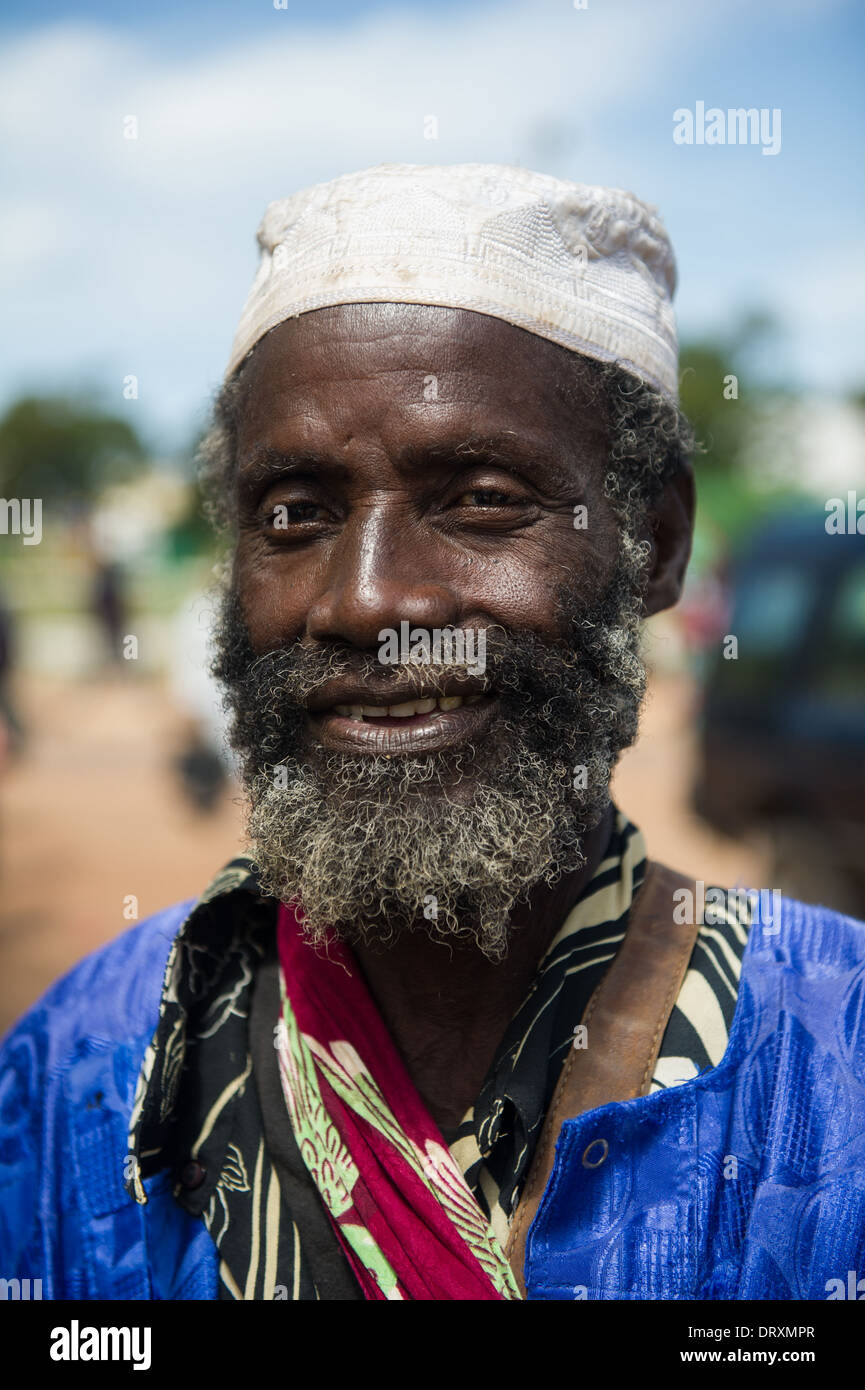 Il vecchio uomo musulmano, Banjul (Gambia Foto Stock