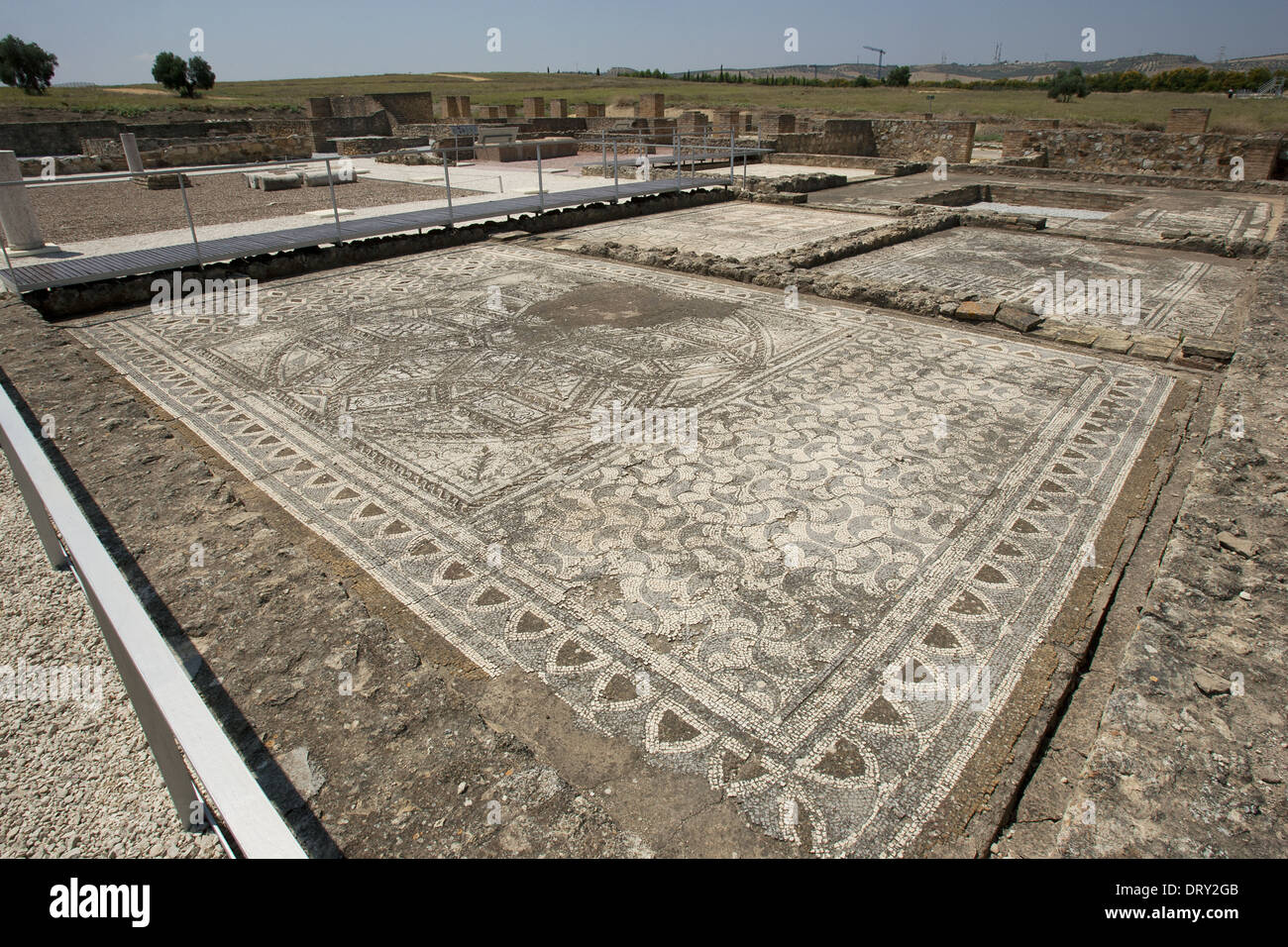 Spagna. Italica. Città romana fondata c. 206 BC. Rovine. Mosaico. Andalusia. Foto Stock