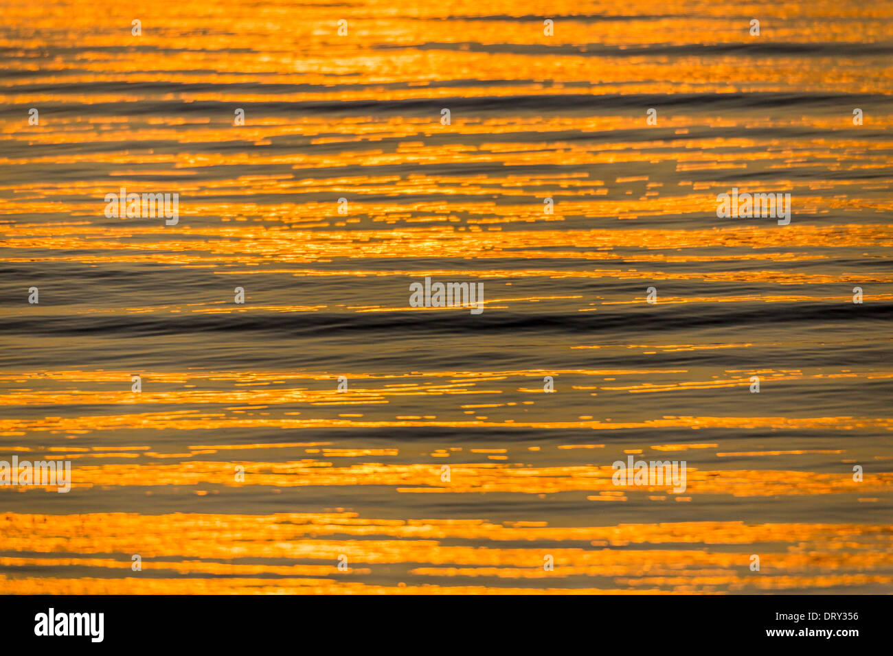 Tramonto sul mare, Islanda Foto Stock