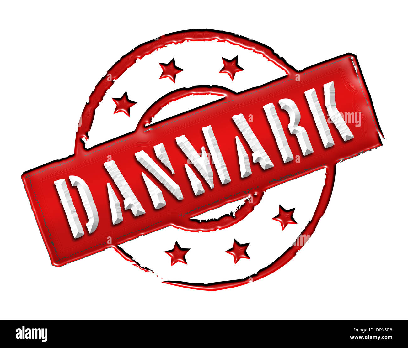 Danmark / Danimarca - Timbro Foto Stock