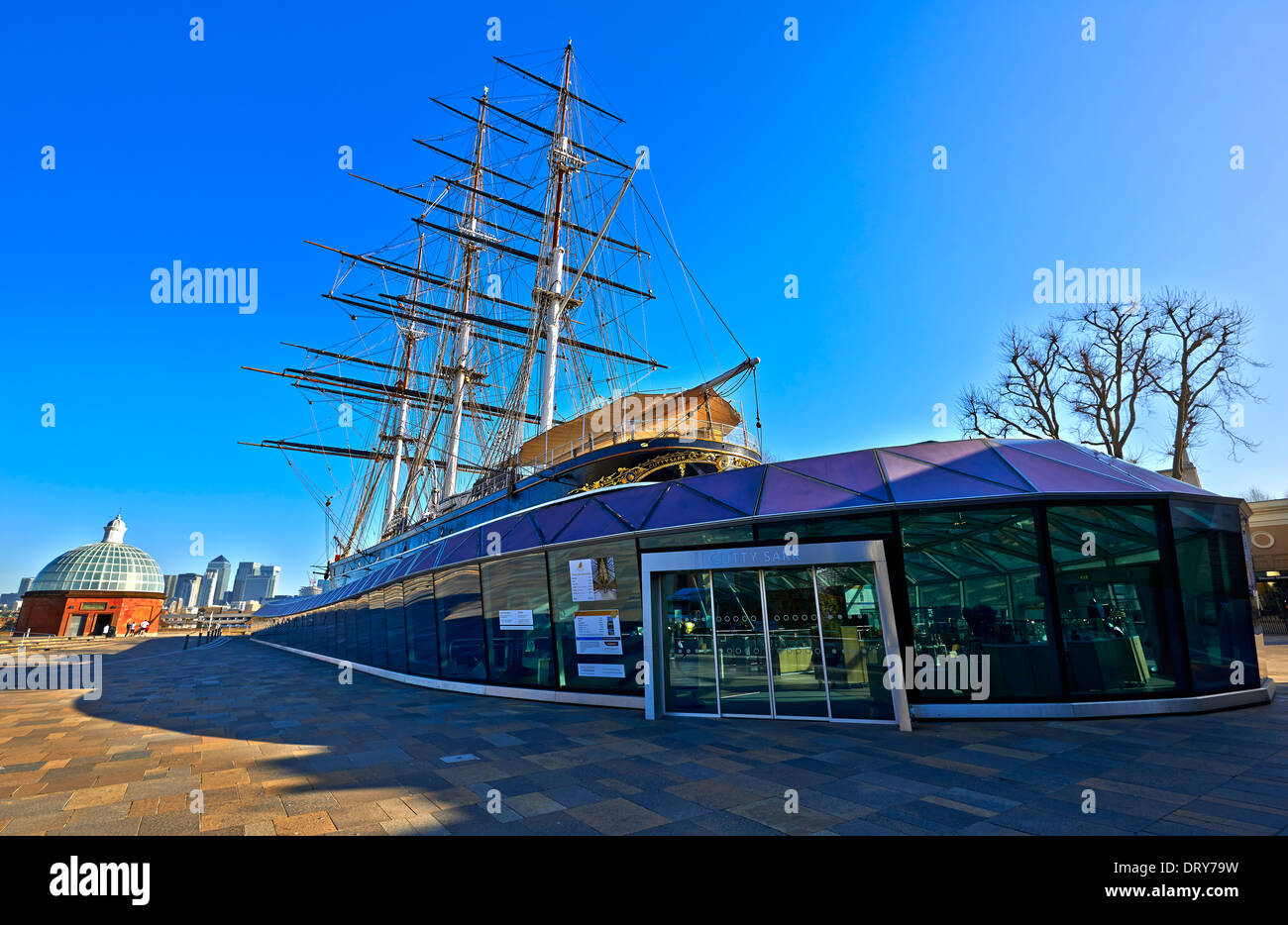 Il Cutty Sark è un cittadino britannico di Clipper Ship. Costruito sul fiume Clyde nel 1869 per il Jock Willis linea di spedizione Foto Stock