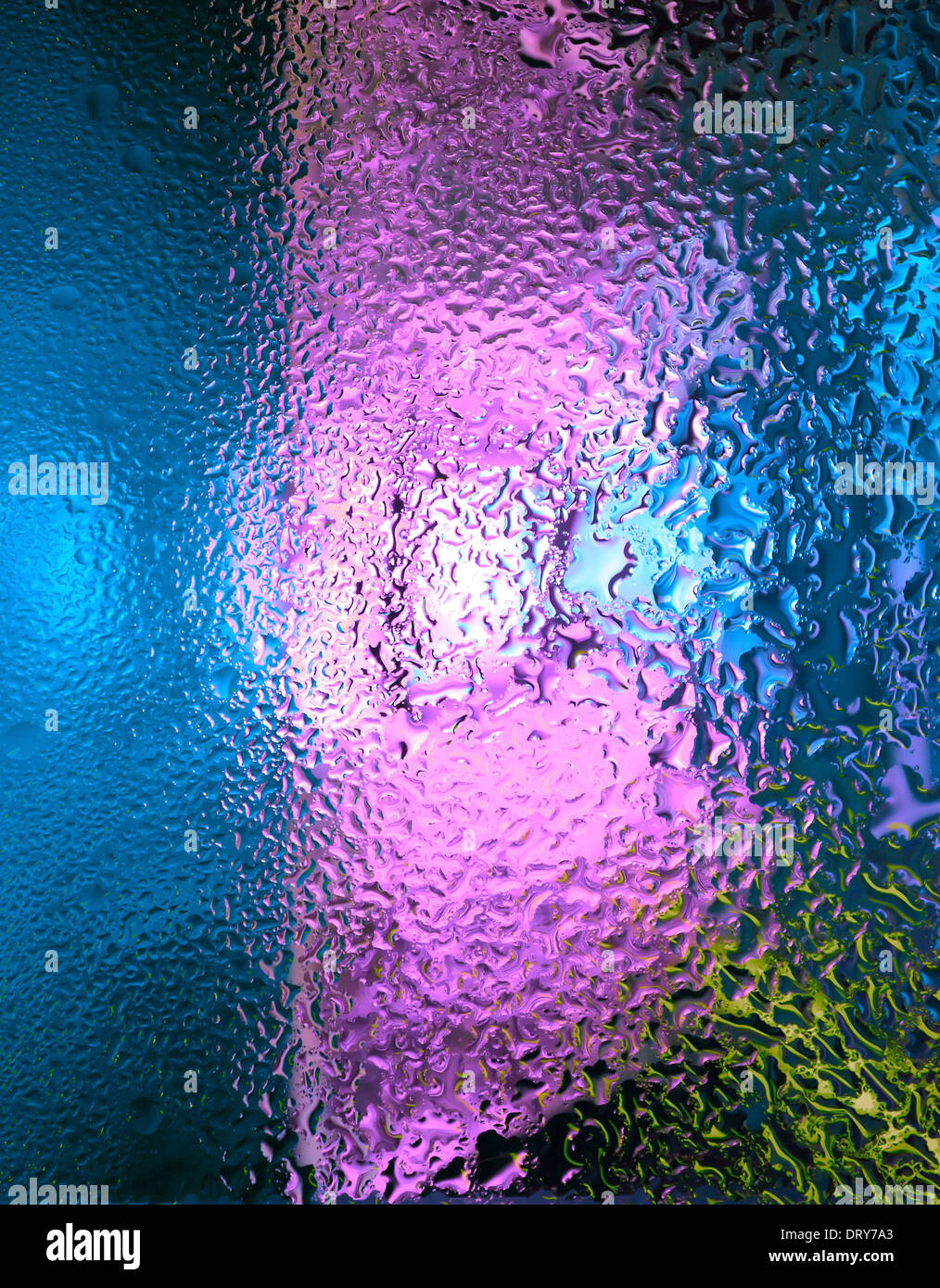 Abstract di gocce di acqua Foto Stock