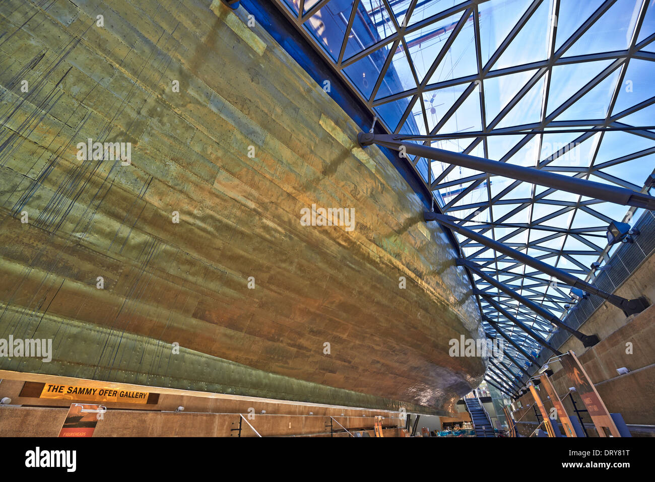 Il Cutty Sark è un cittadino britannico di Clipper Ship. Costruito sul fiume Clyde nel 1869 per il Jock Willis linea di spedizione Foto Stock