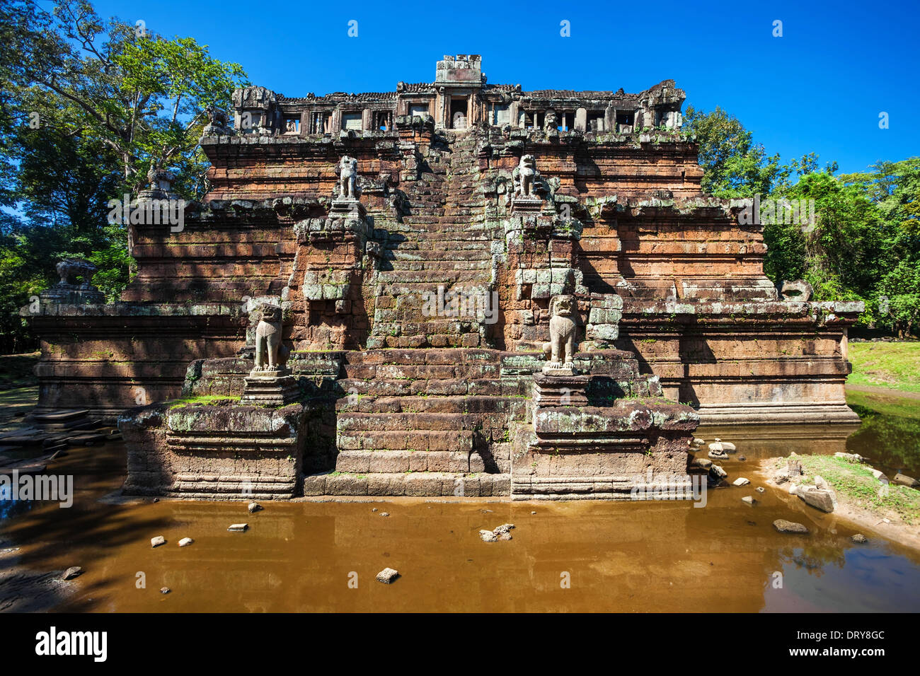 Antichi khmer buddista di Tempio di Angkor Wat complessa Foto Stock