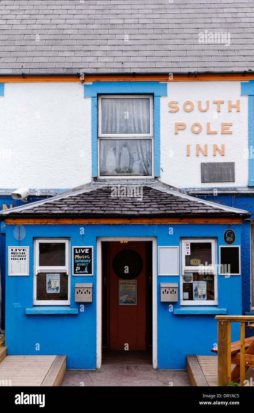 Il polo sud Inn, di proprietà di Tom Crean, in Anascaul nella Contea di Kerry, Irlanda Foto Stock