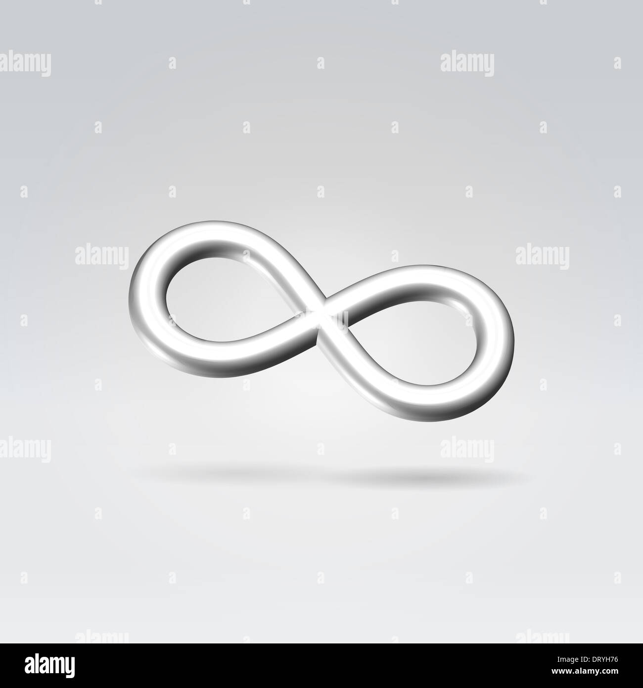 Argento simbolo di infinito Foto stock - Alamy