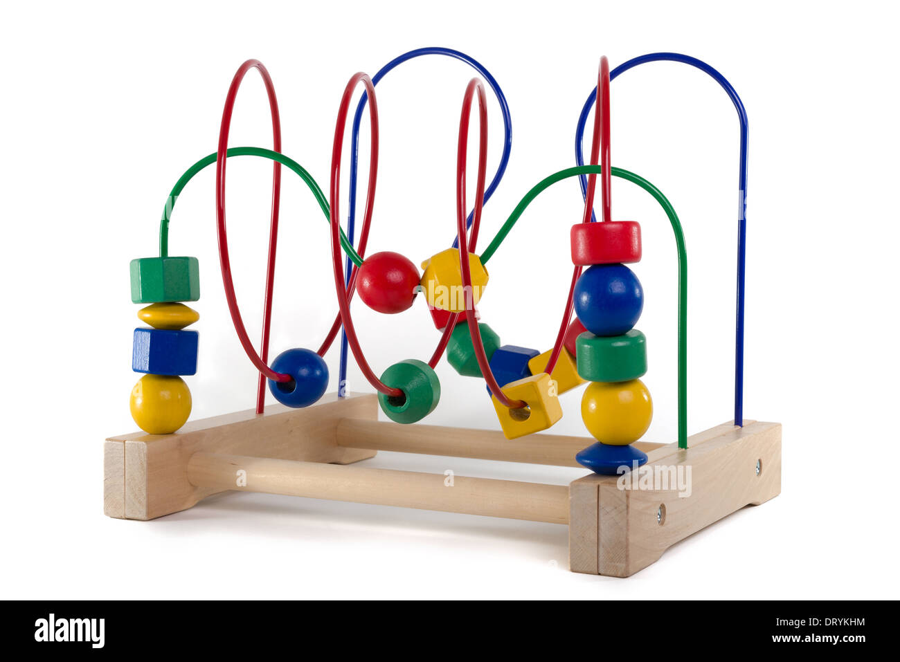 Bead roller coaster toy su sfondo bianco Foto Stock