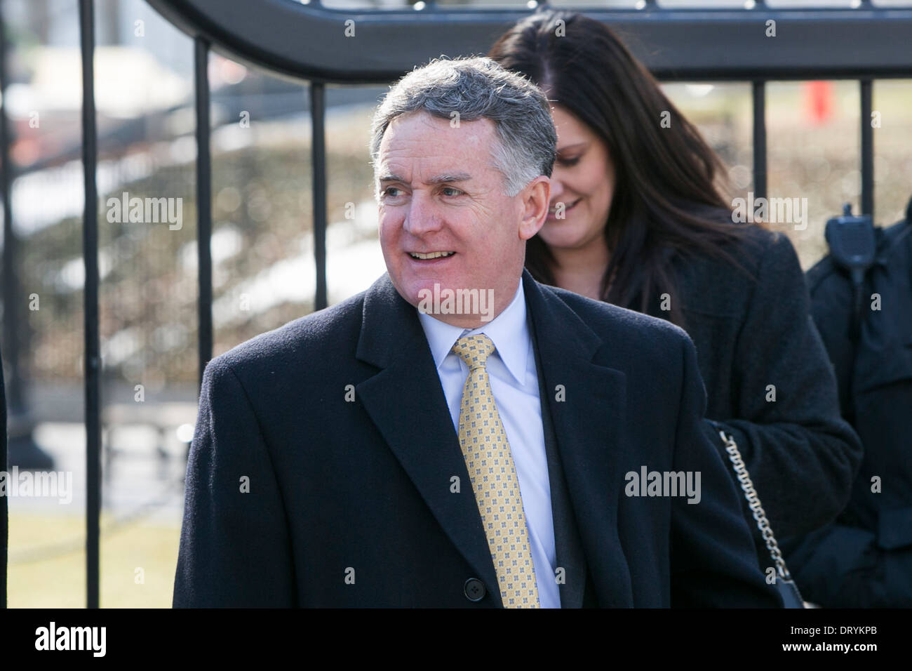 John Veihmeyer, Presidente e CEO di KPMG, si diparte la casa bianca a seguito di un incontro con il Presidente Barack Obama Foto Stock