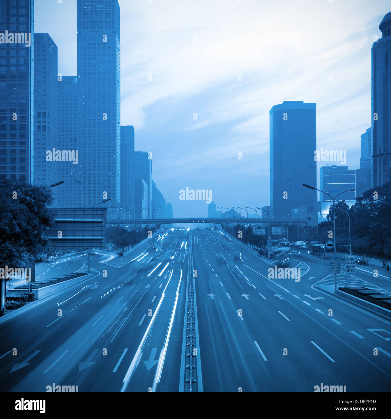 Pechino città al crepuscolo Foto Stock