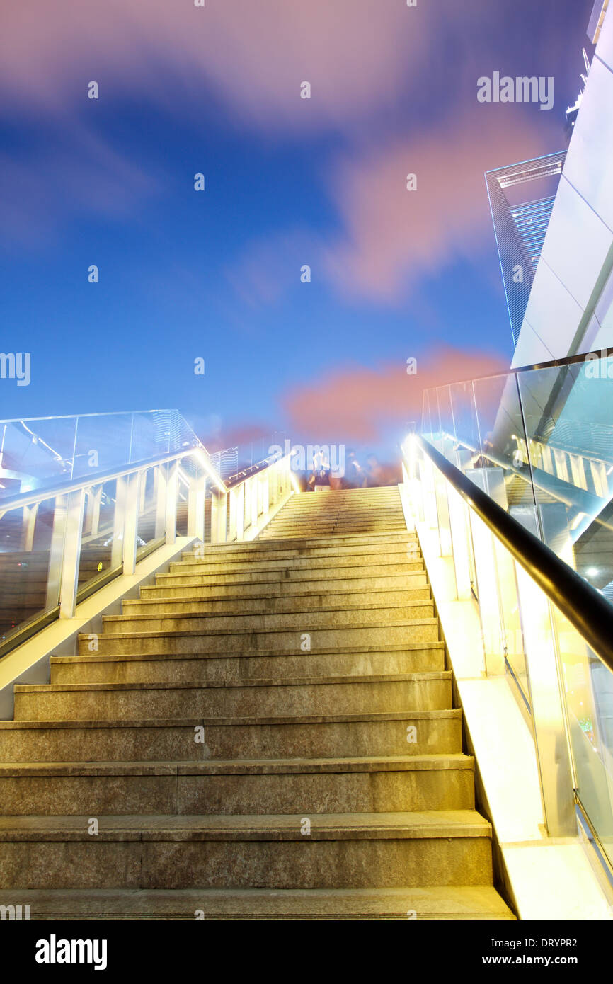 scale al crepuscolo Foto Stock