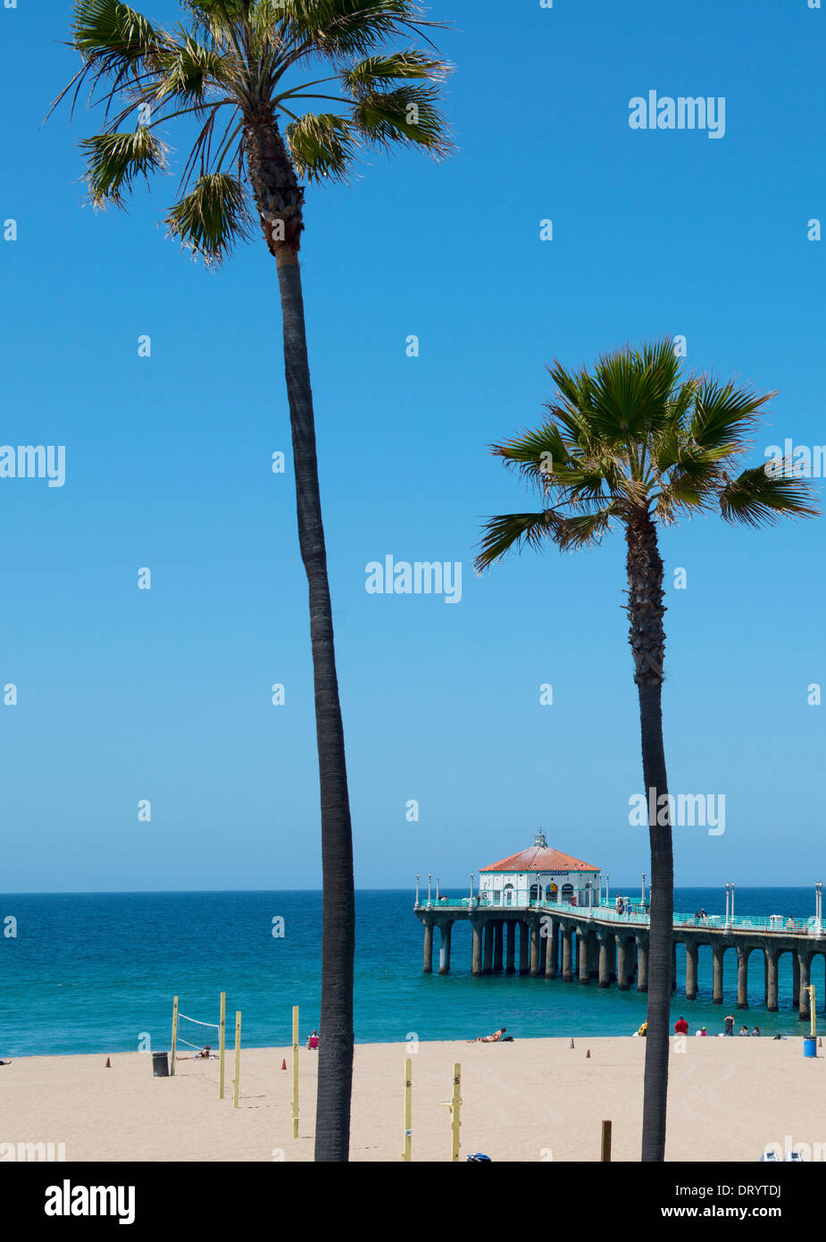 Manhattan Beach Pier Los Angeles County, California USA Foto Stock