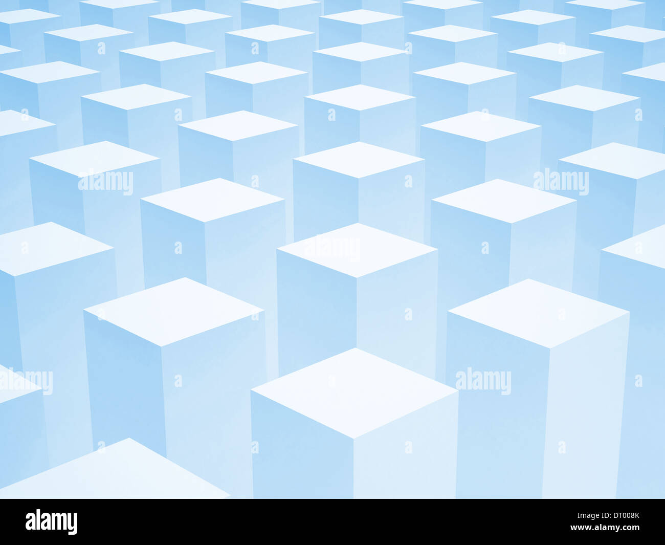 Abstract 3d sfondo con array di identico caselle blu Foto Stock