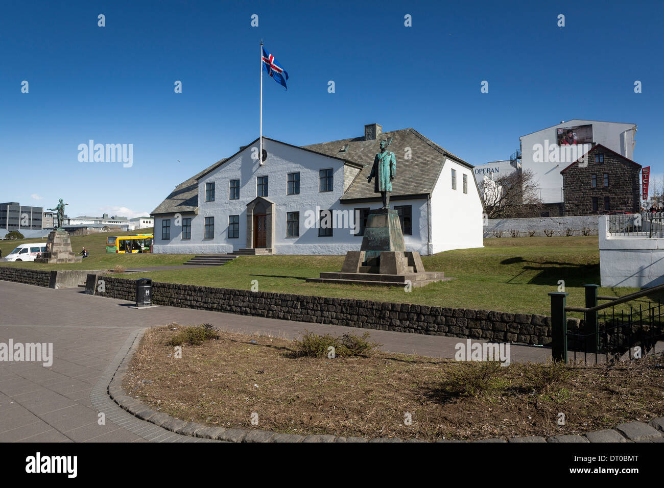 Stjornarradshusid, Government House, ufficio del Primo Ministro dell'Islanda, Reykjavik, Islanda Foto Stock
