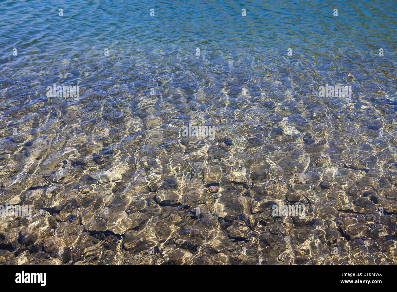 California USA acqua di lago e di riflessioni dettaglio Foto Stock