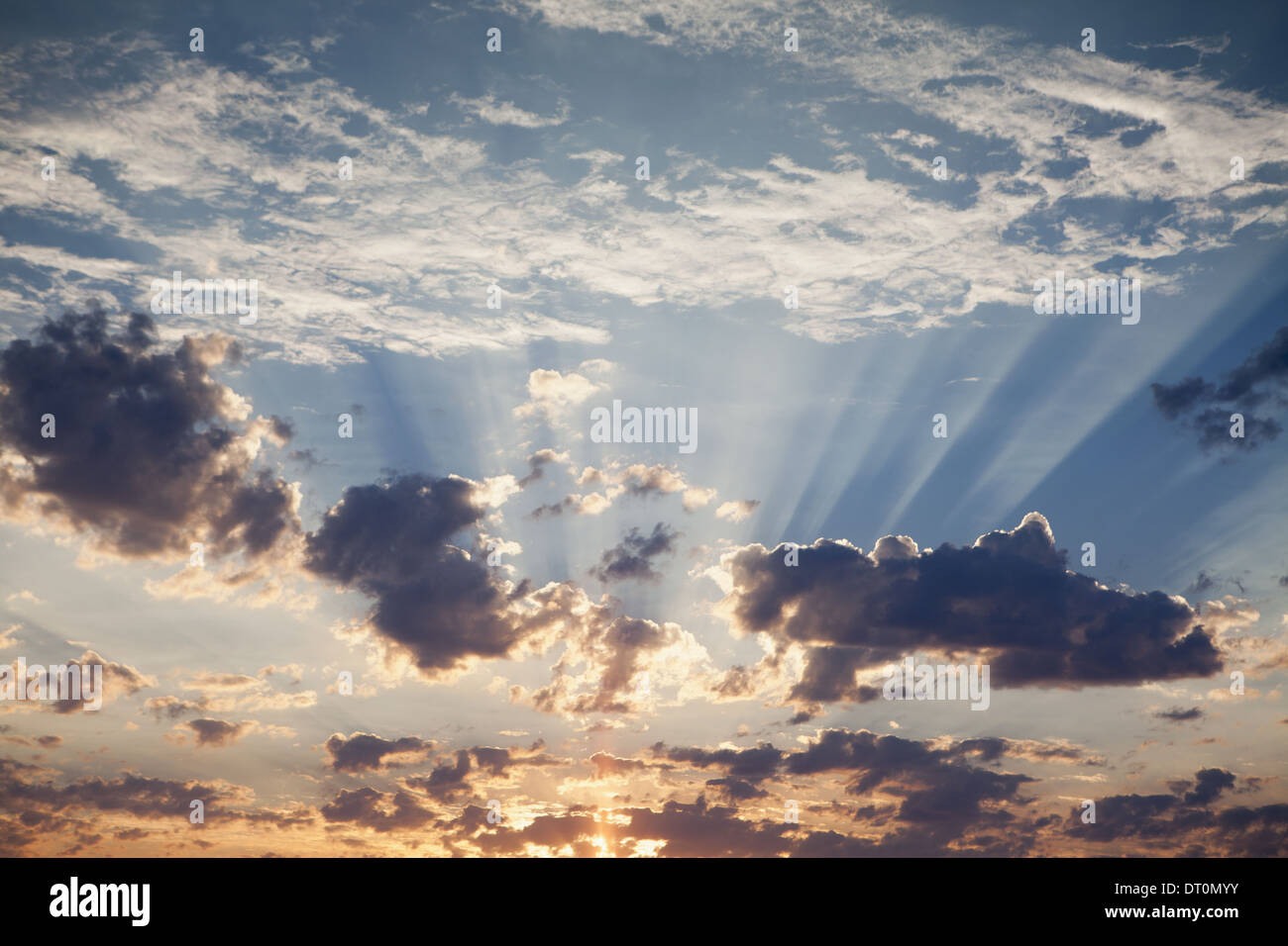 Black Rock Desert Nevada USA Tramonto nuvole raccolta su Black Rock Desert Foto Stock