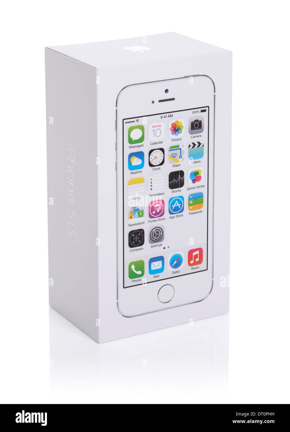 Vendita al Dettaglio scatola di confezionamento per un Apple iPhone 5S Foto Stock Vendita al Dettaglio scatola di confezionamento per un Apple iPhone 5S Foto Stock