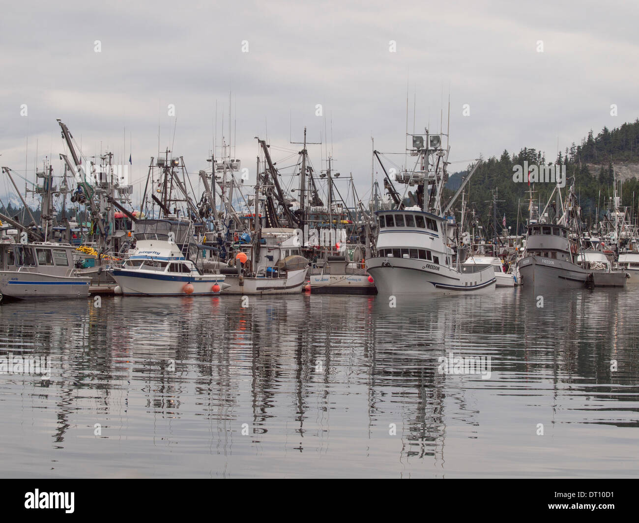Circuizione della flotta da pesca in Alaska sudorientale Foto Stock