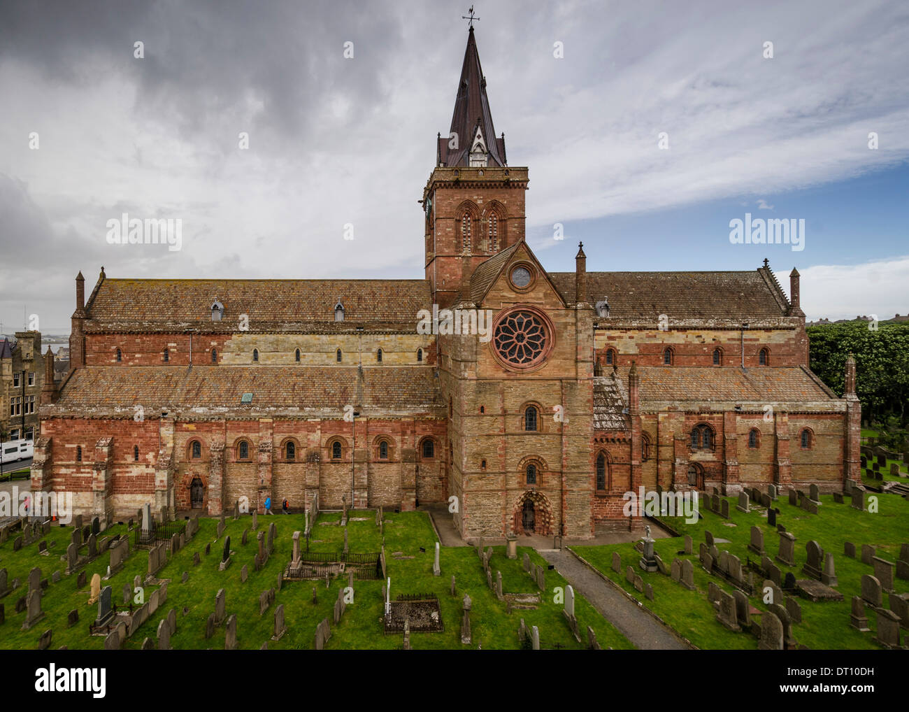 Cattedrale a Kirkwall Foto Stock