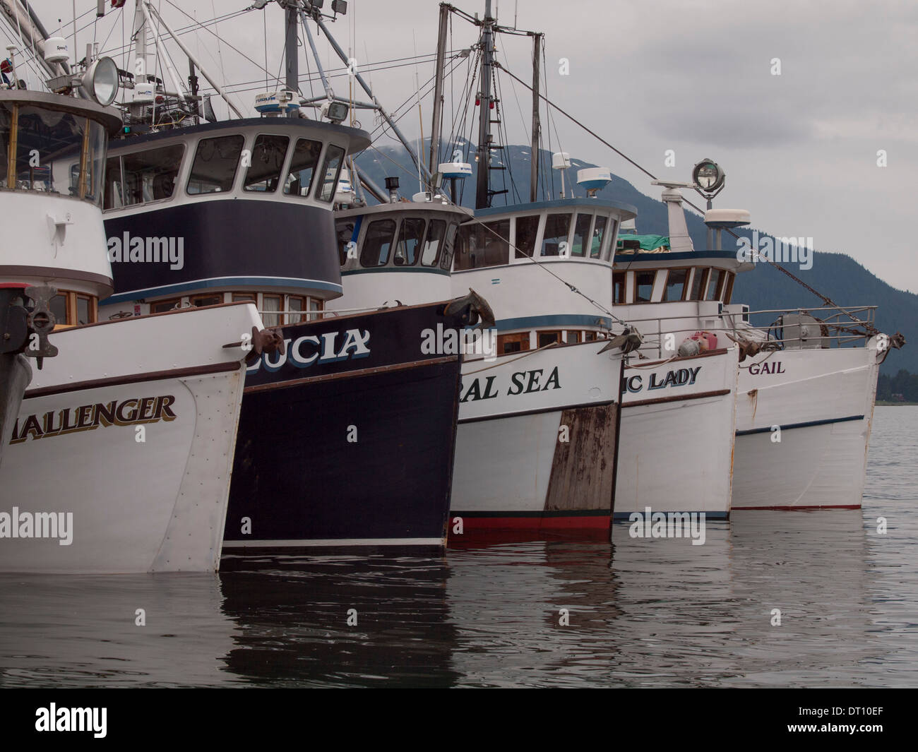 Circuizione della flotta da pesca in Alaska sudorientale Foto Stock