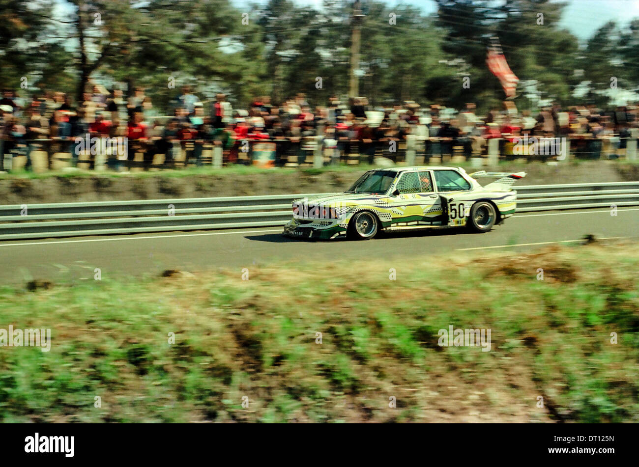 La BMW 320i di Roy Lichtenstein Le Mans 24ore 1977 Foto Stock