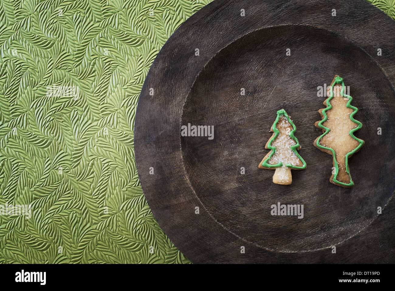 Woodstock New York STATI UNITI D'AMERICA biscotti di Natale a forma di alberi di Natale Foto Stock