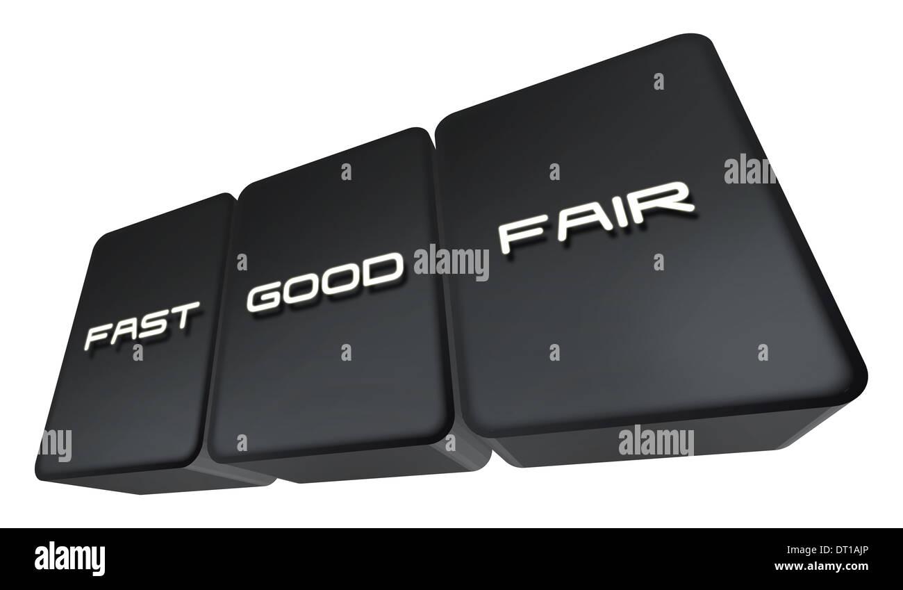 Fast-Buona-discreta (nero) Foto Stock