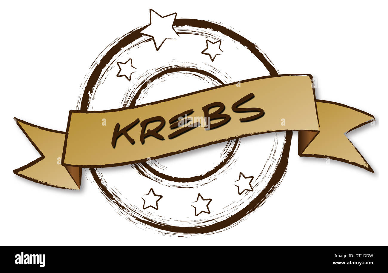 Retrò - Tierkreiszeichen - KREBS Foto Stock