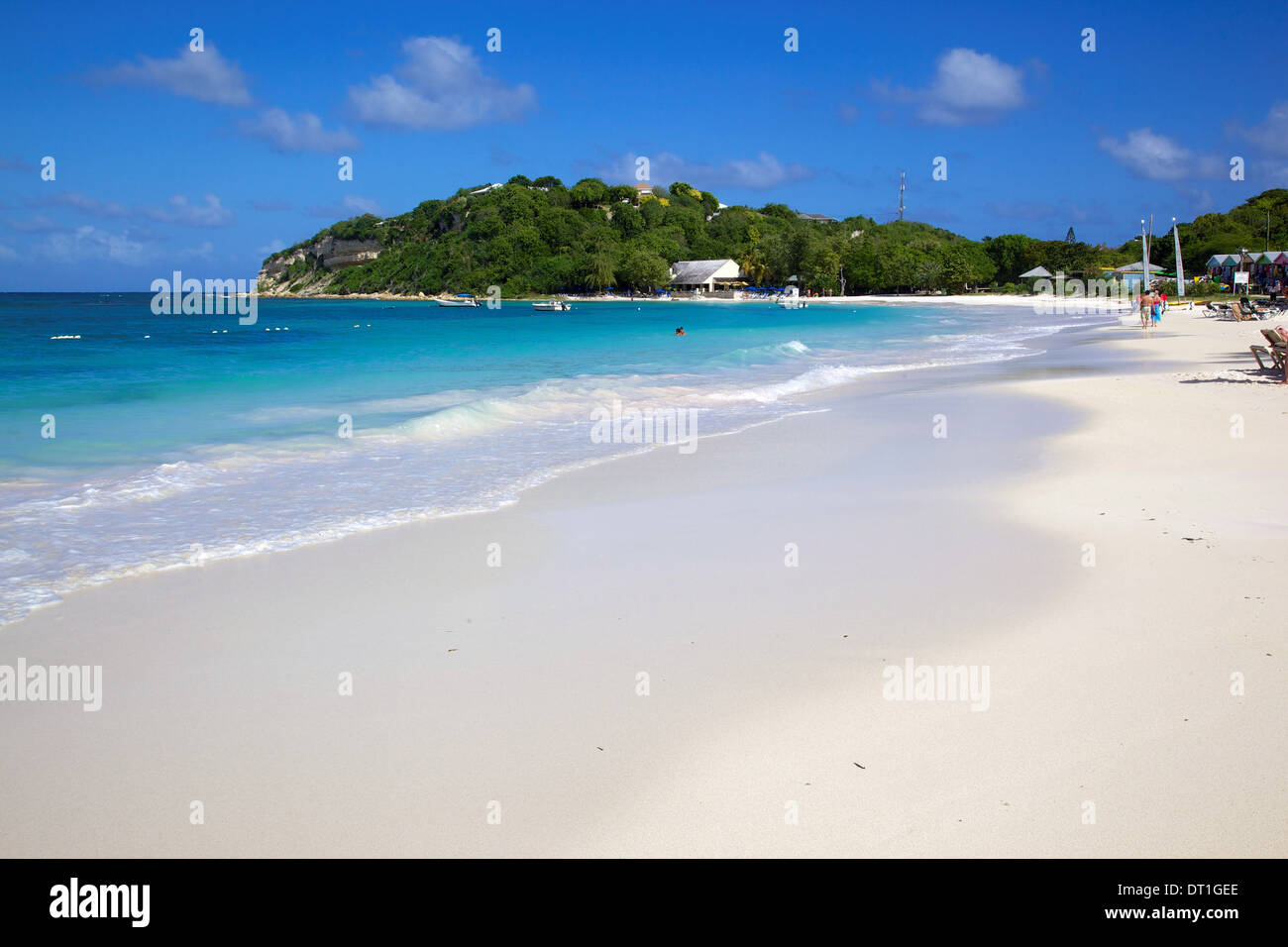 Long Bay, Spiaggia, Antigua, Isole Sottovento, West Indies, dei Caraibi e America centrale Foto Stock