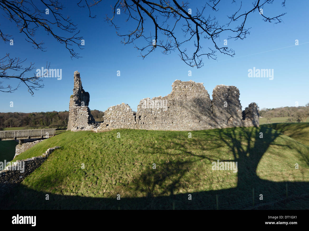 Ogmore Castle. Vale of Glamorgan. Il Galles. Regno Unito. Foto Stock