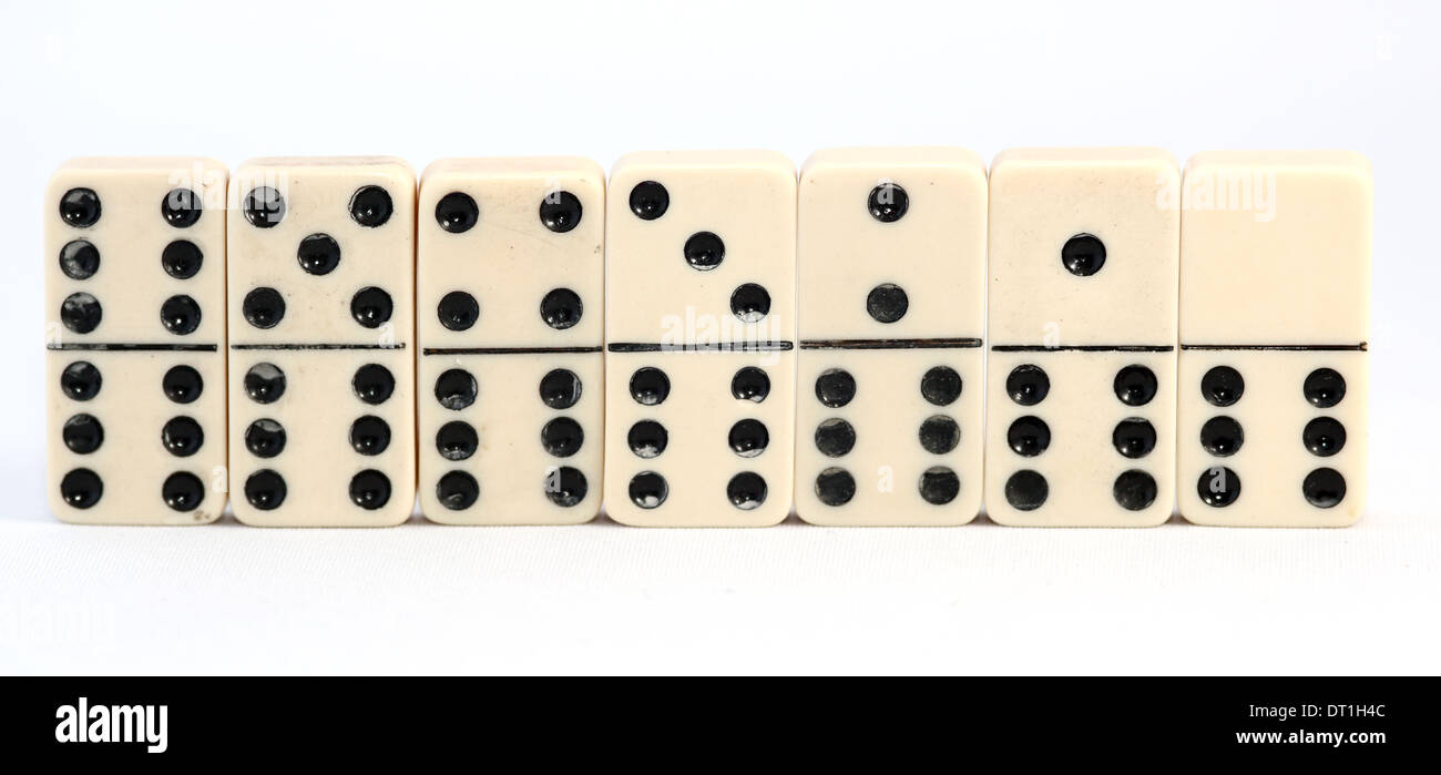 tessere del Domino Foto Stock