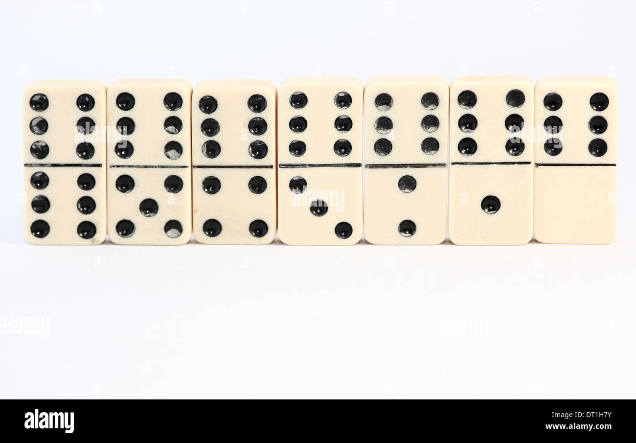 tessere del Domino Foto Stock