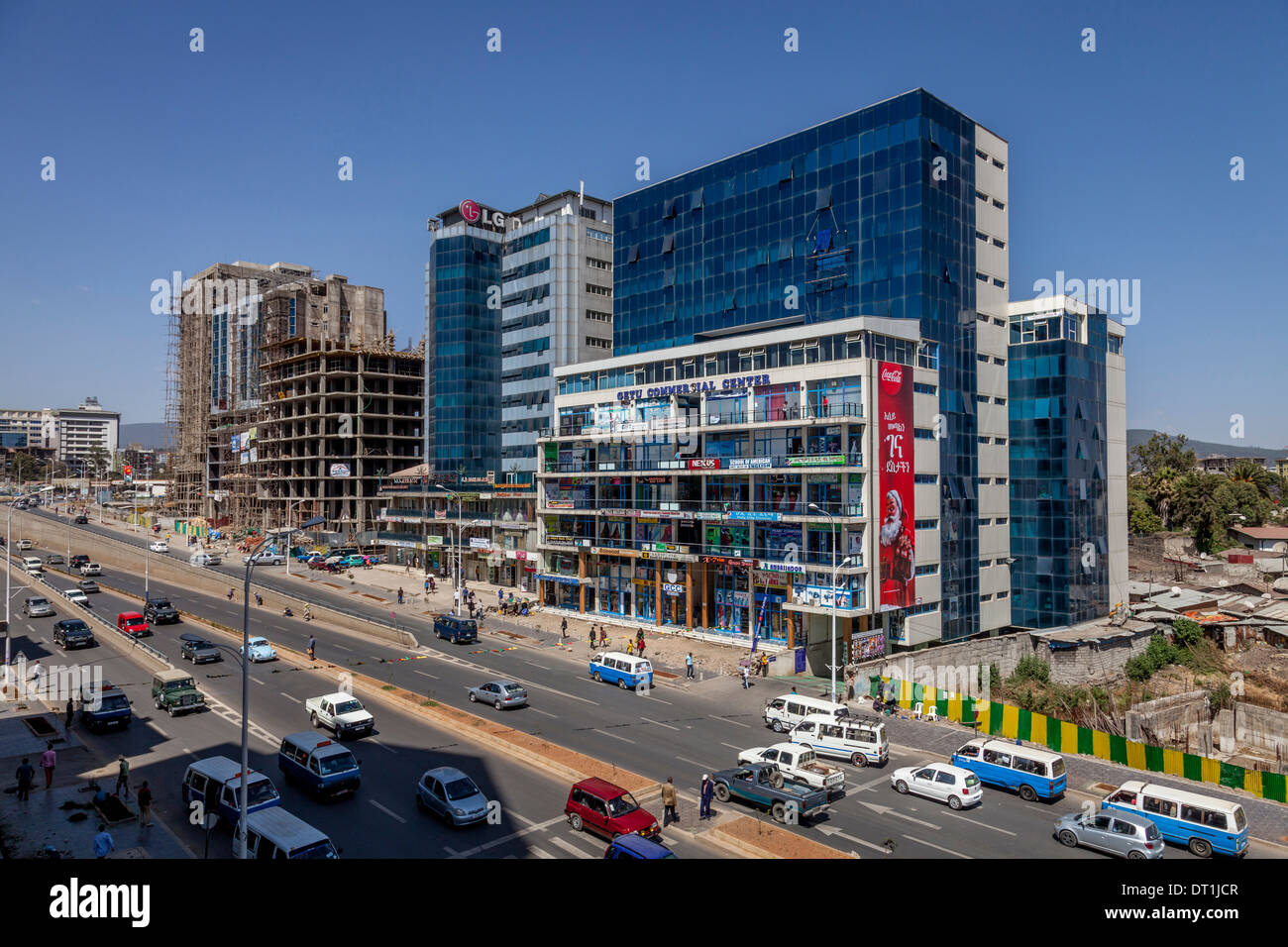 Il bolo Road, Addis Abeba, Etiopia Foto Stock