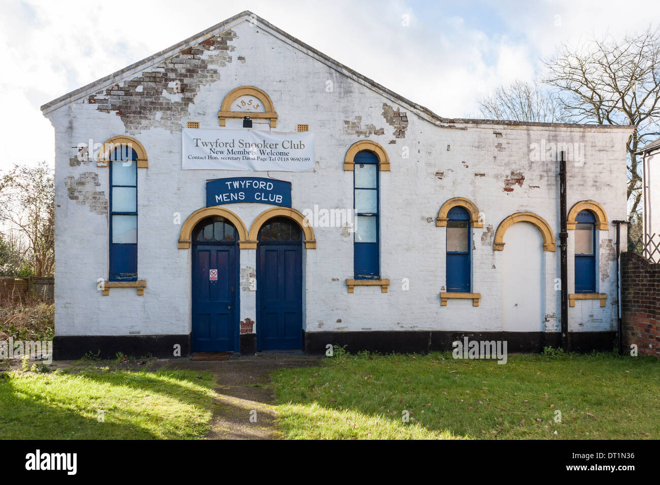 Gli uomini di lavoro's Club e sala biliardo in Twyford, Berkshire, Inghilterra, GB, UK. Foto Stock