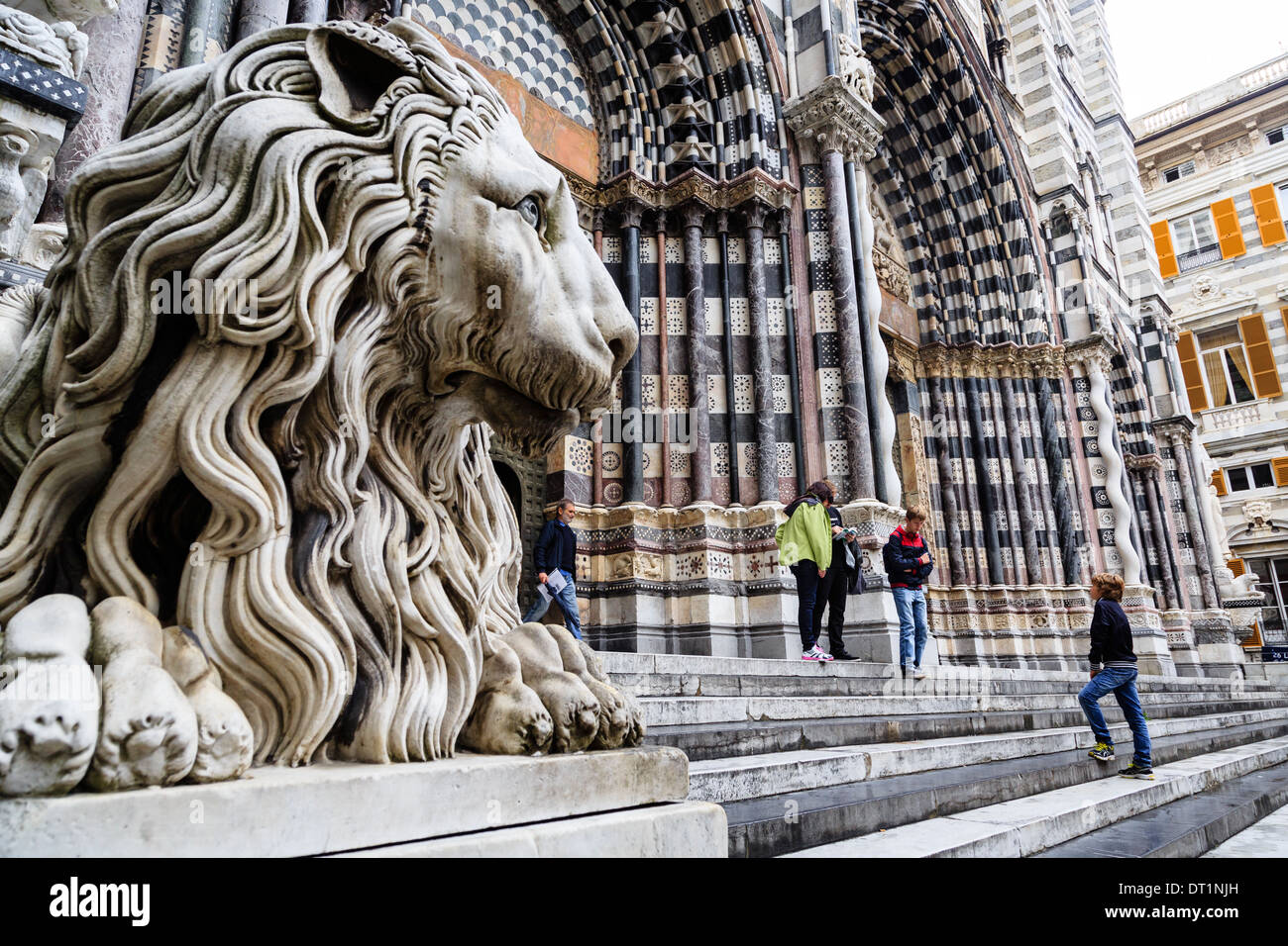 Cattedrale di San Lorenzo, Genova, Liguria, Italia, Europa Foto Stock