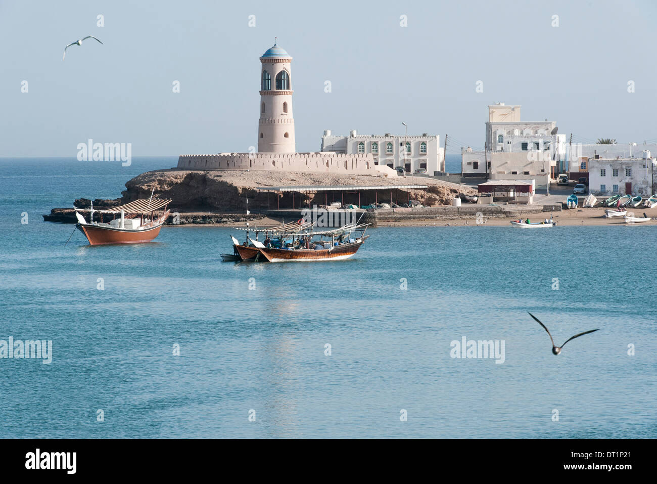 Faro Al-Ayjah, Sur, Oman Foto Stock