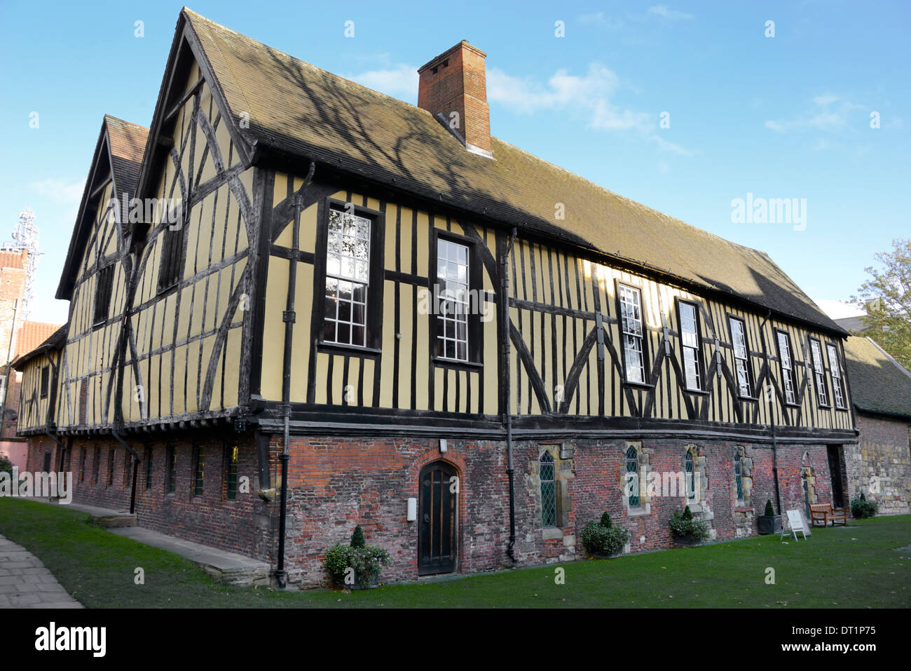 Il Merchant Adventurers' Hall, un medievale Guildhall, York, Yorkshire, Inghilterra, Regno Unito, Europa Foto Stock