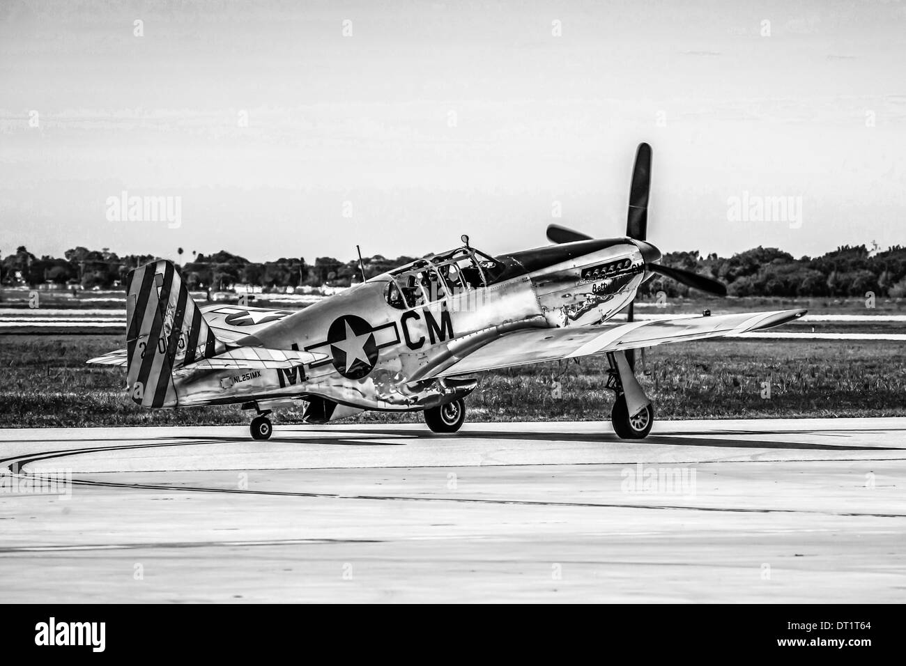 Un WW2 P51C Mustang aereo da caccia Foto Stock