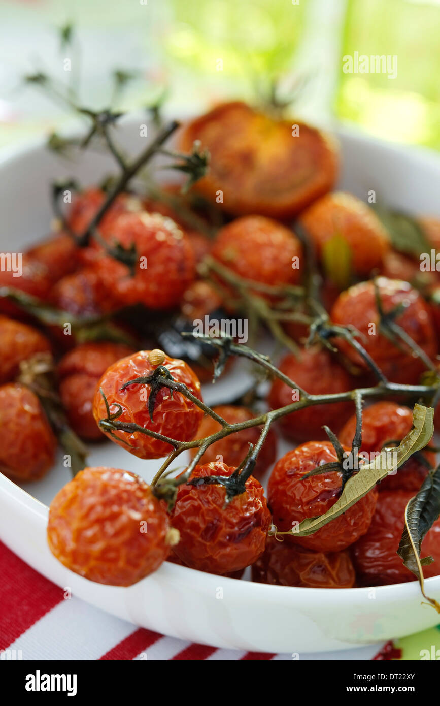 Pomodori con limone e aceto di lampone Foto Stock