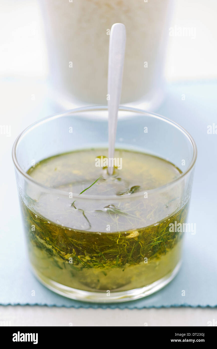 Olio di limone e finocchio Foto Stock