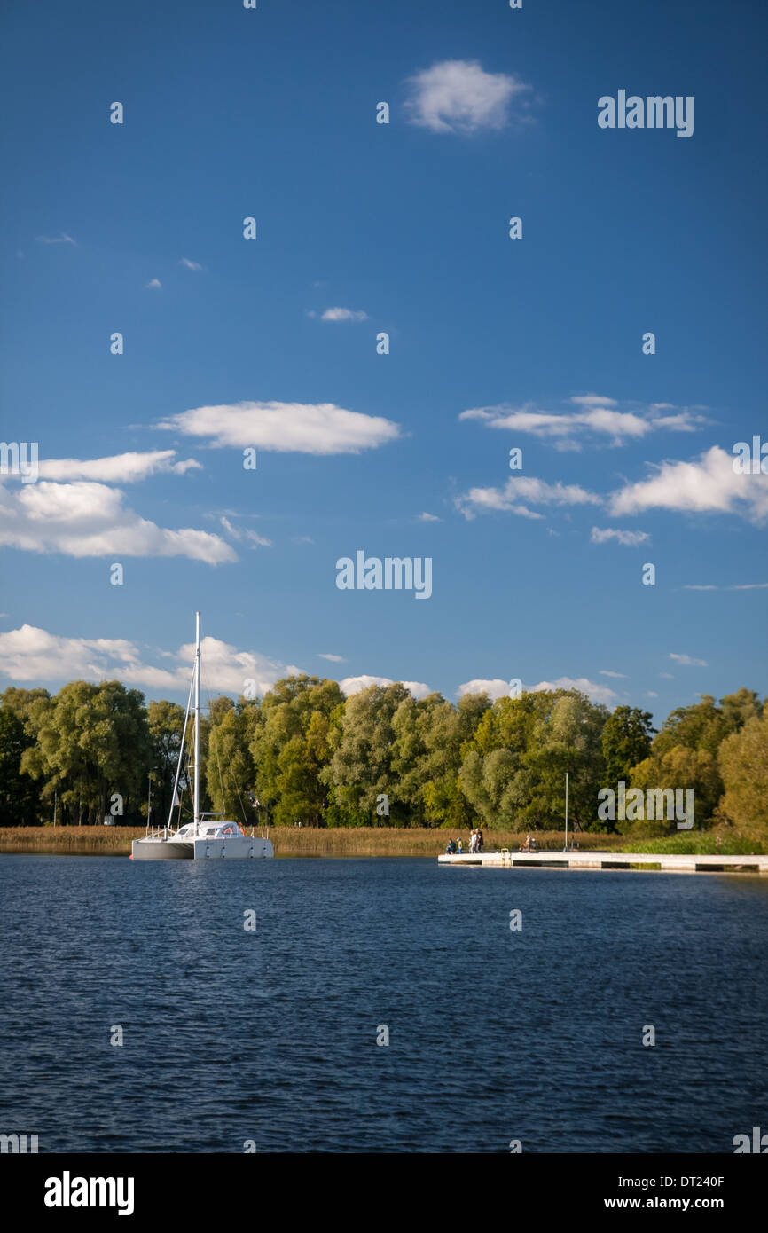 Vista di un bellissimo lago Zarasas, Lituania Foto Stock