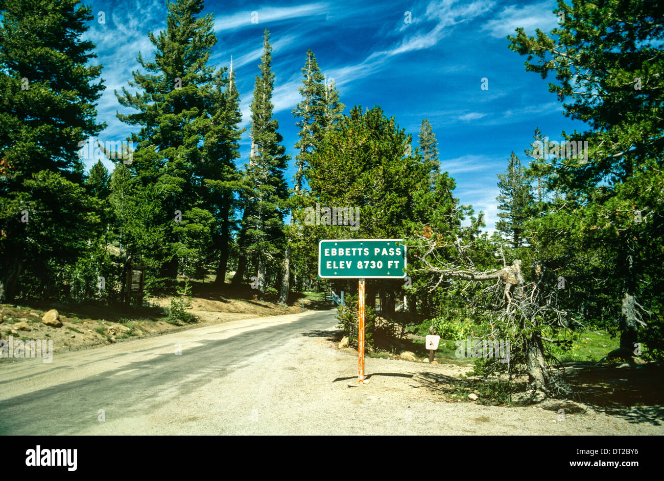 Pass Ebbetts Sierra Nevada California USA Foto Stock