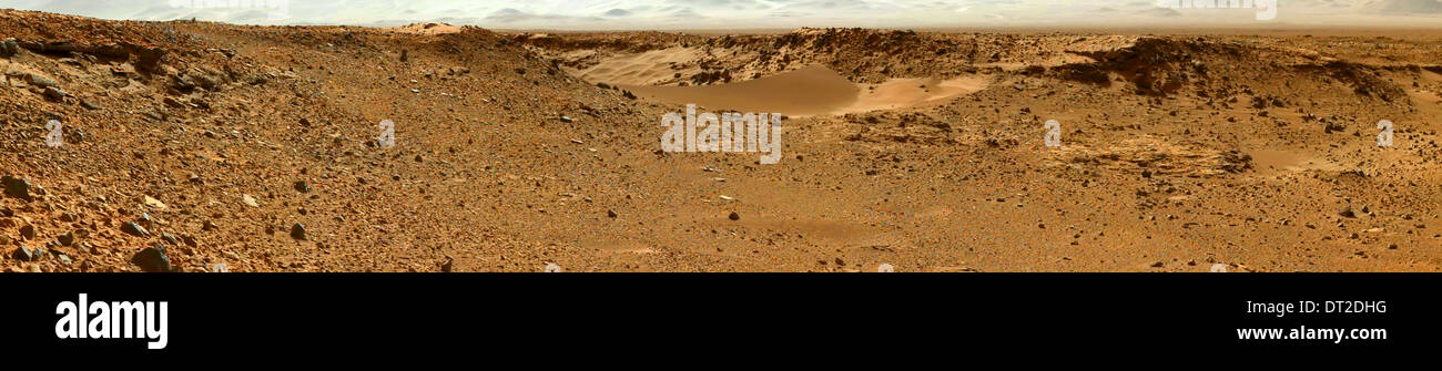 Immagine presa su Marte dalla curiosità rover, 28 gennaio 2014. Foto Stock