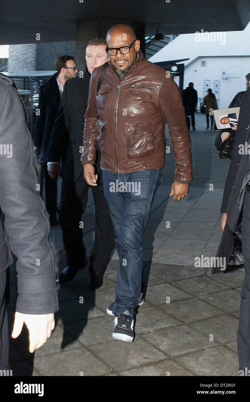 Berlino, Germania. 06 feb 2014. Forest Whitaker arriva a Berlino Tegel a 64rd Berlin International Film Festival / Berlinale 2014 il 6 febbraio 2014. Credito: dpa picture alliance/Alamy Live News Foto Stock