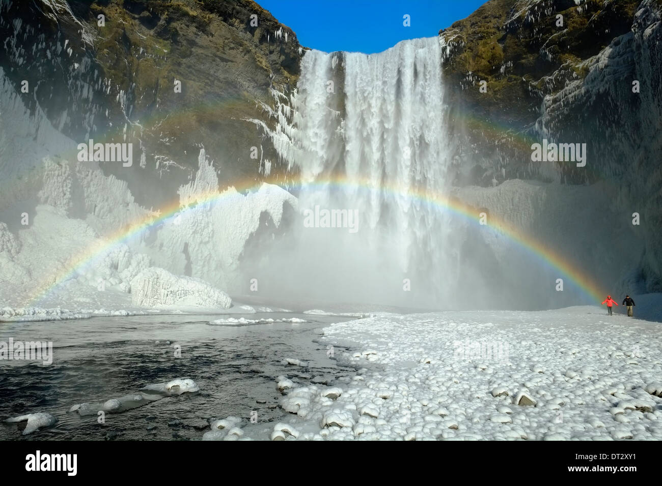 'Skogafoss cascata' Islanda 'Regione artica" Foto Stock