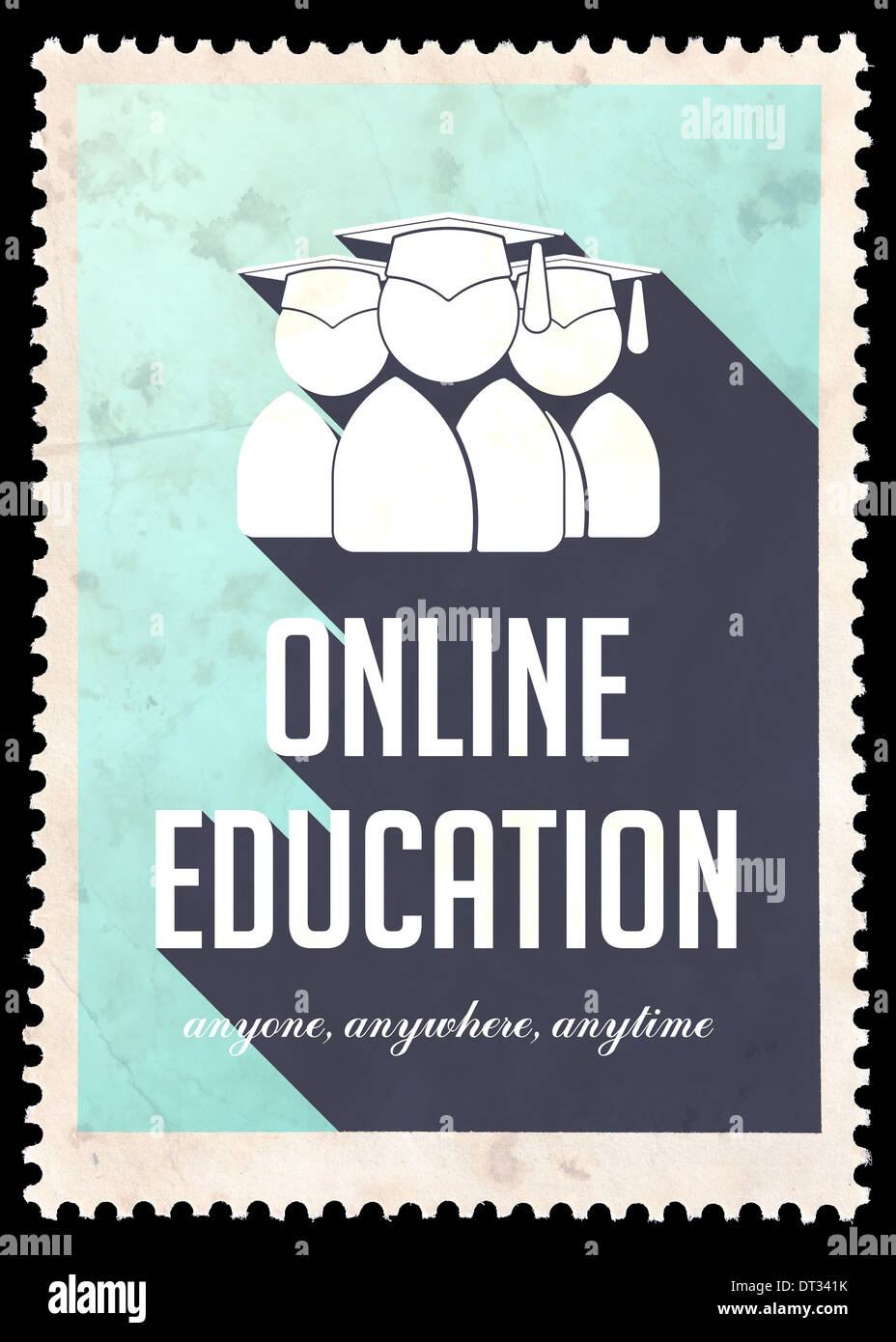 Formazione online sulla luce blu nel design piatto. Foto Stock